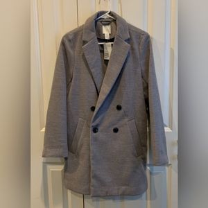 H&M Grey Peacoat